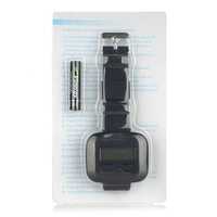 Freequeue HCM5000 Jam Tangan Pager Restoran Hitam Peringatan Getaran Beep Tahan Air Layar Digital Panggilan Nirkabel untuk Pelayan