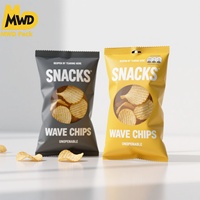 Miaowadi sac d'emballage personnalisé de qualité alimentaire avec joint arrière logo de collation feuille d'aluminium plastique laminé croustilles de pomme de terre