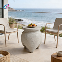 Table basse en béton GRC unique, petite table à café ou à thé, tables d'angle durables, design moderne, respectueux de l'environnement, ensemble YMJ