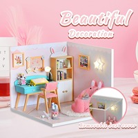 Hamaileon Personnalisez Votre Chambre Exclusive : Kit de Maison de Poupées Miniature en Bois à Monter Soi-Même avec Housse Anti-Poussière et Éclairage LED – Puzzles pour Adultes