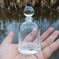 Offre Spéciale 100 ml 150 ml luxe rond clair arôme roseau diffuseur verre parfum Diffusion verre liège bouteille