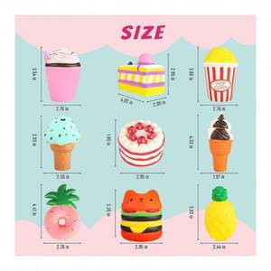 Jouet sensoriel amusant rempli d'eau en forme de crème glacée, lot de 6 jouets compressibles en forme de dessert pour soulager le stress - Product Image 3
