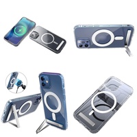Casing Belakang Anti Gores dengan Penyangga untuk iPhone 14 Pro Max 17 Air 16 15 13 12 11, Pelindung Anti Benturan dengan Holder