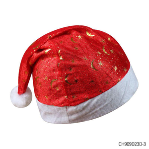 Chapeau <span class=keywords><strong>de</strong></span> Noël PESENAR avec motifs d'étoiles et <span class=keywords><strong>de</strong></span> lune dorées scintillantes, parfait pour les célébrations festives et le cosplay - Product Image 2