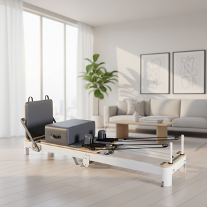 2025 नया डिजाइन पोर्टेबल एल्यूमीनियम फोल्डेबल पिलेट्स रीसेस्टर कॉम्पैक्ट फ्रेमवर्क और समायोज्य फुटबार - Product Image 1