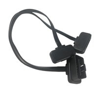 Kabel OBD Datar Profil Rendah Sudut Kanan SETOCONT 12V Tipe Y Male ke Female 2 in 1 Kabel Ekstensi OBD2 Datar 30 CM