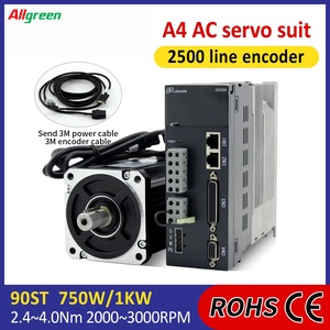 A4 allgreen 220V 3/4A 750/1000W ชุดควบคุมขับมอเตอร์เซอร์โว AC 2000/2500/3000RPM 2.4/3.5/4.0N - Product Image 2