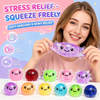 Jouet Squishy Axolotl Pailleté en Sucre de Malt, Jouet Anti-Stress Doux à Presser, Cadeau de Fête pour Enfants
