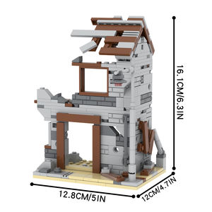 MOC5060 Battlefirld Ruins, 242 Piezas, Serie de Ladrillos, Modelo de Arquitectura de <span class=keywords><strong>Casa</strong></span> Dañada, Bloques de Construcción para Ensamblar, Juguetes para Niños - Product Image 3