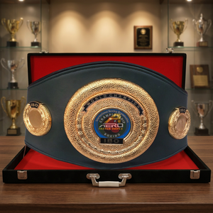 Ceinture de boxe AERO Brand IBO World Champion, sur mesure, certifiée WBC WBO IBF, en cuir PU, épaisseur 4 cm, couleur et taille personnalisées, 100% personnalisable - Product Image 2