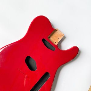 Cuerpo de guitarra pintado de rojo, barril en blanco, acabado sólido de tilo, estilo TL - Product Image 5