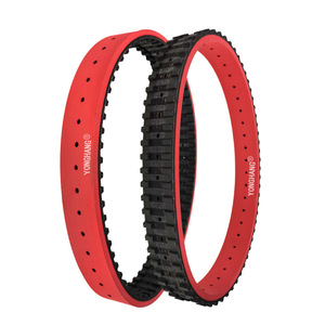 Yonghang Timing <b>Belt</b> 225L-256mm <b>Red</b> Rubber Wear Resistant For Packaging Machinery - Product Image 5