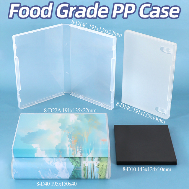 SUNSHING Bulk 14mm 22mm DVD Style Clear Wood Mounted Rubber Stamps Case Plastic DVD Storage Box With Booklet Without Disc Holder