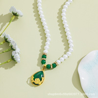 Kalung mutiara imitasi sintetis hadiah Hari Ibu kalung mutiara untuk memberikan ibu elegan tua semua warna cocok perhiasan