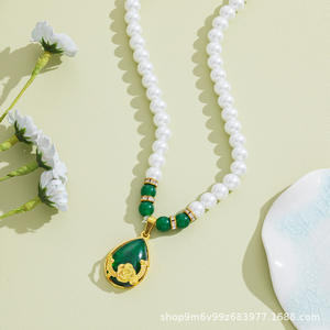 <span class=keywords><strong>Collier</strong></span> de perles d'imitation synthétiques cadeau de fête des mères <span class=keywords><strong>collier</strong></span> de perles pour donner à la mère tempérament aîné tous les bijoux de couleur assortis - Product Image 6