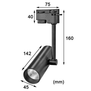 LEDEAST TL3017 7W <span class=keywords><strong>24</strong></span> Degrés Projecteurs sur Rail Orientables Contrôle Intelligent Gradation Dali Luminosité et CCT Éclairage sur Rail Anti-Éblouissement - Product Image 3