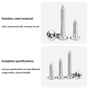 M2.3 Micro Auto Tapping Parafusos Cross Groove Pan Head Thread Fastener Slotted Wood Screw Anti Corrosão e Resistência à Ferrugem - Product Image 5
