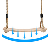 Siège de balançoire en bois pour arbre, intérieur/extérieur, réglable, ensemble de balançoire en bois avec corde pour enfants, adultes, enfants, jeu en plein air, chaise de balançoire en bois pour arbre
