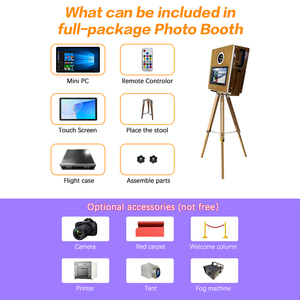 Vente flash Photomaton vintage <span class=keywords><strong>en</strong></span> bois rétro avec imprimante pour mariages et fêtes - Product Image 4