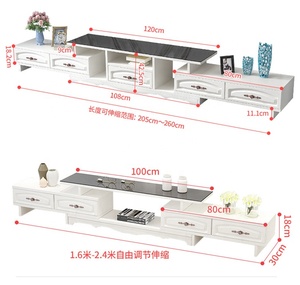 Set Moderno di Tavolino <span class=keywords><strong>in</strong></span> <span class=keywords><strong>Vetro</strong></span> e Mobile TV per <span class=keywords><strong>Soggiorno</strong></span>, Marca Forever, Colore Nero - Product Image 3