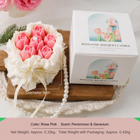Boîte cadeau de bougies parfumées florales faites à la main en forme de rose, bougie artistique romantique pour mariage, Saint-Valentin, décoration de la maison
