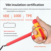 Powerlift VDE kunci pas Torx pegangan T insulasi 1000V ujung T10-T40 oksida hitam baja Vanadium krom tahan tegangan tinggi