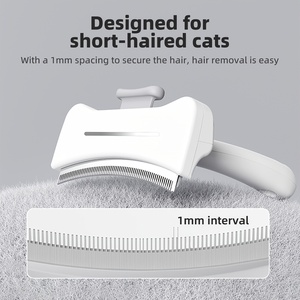 Cepillo Autolimpiante Blanco para Mascotas, Peine para Eliminar Pelo de Perros y Gatos - Product Image 6