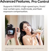 Flash TTL Godox IT30Pro C IT30Pro-C pour appareil photo Canon, GN15, temps de recyclage de 1,5 s, flash pleine puissance 560, HSS 1/8000, sans fil 2,4 G