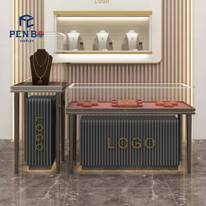 Cutstom đồ trang sức Showcase với đèn và ổ khóa bảng trường hợp cửa hàng bán lẻ đồ trang sức Showcase tủ kính hiển thị truy cập - Product Image 6