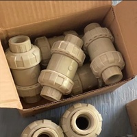 Vanne à boisseau sphérique à union vraie en PP/PVC de 1/2 à 4 pouces avec ressort, norme DIN/ANSI/JIS pour l'industrie chimique