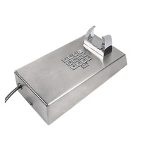 Téléphone public VOIP SIP analogique 4G avec carte SIM en acier inoxydable pour usage extérieur, bancaire et anti-sabotage