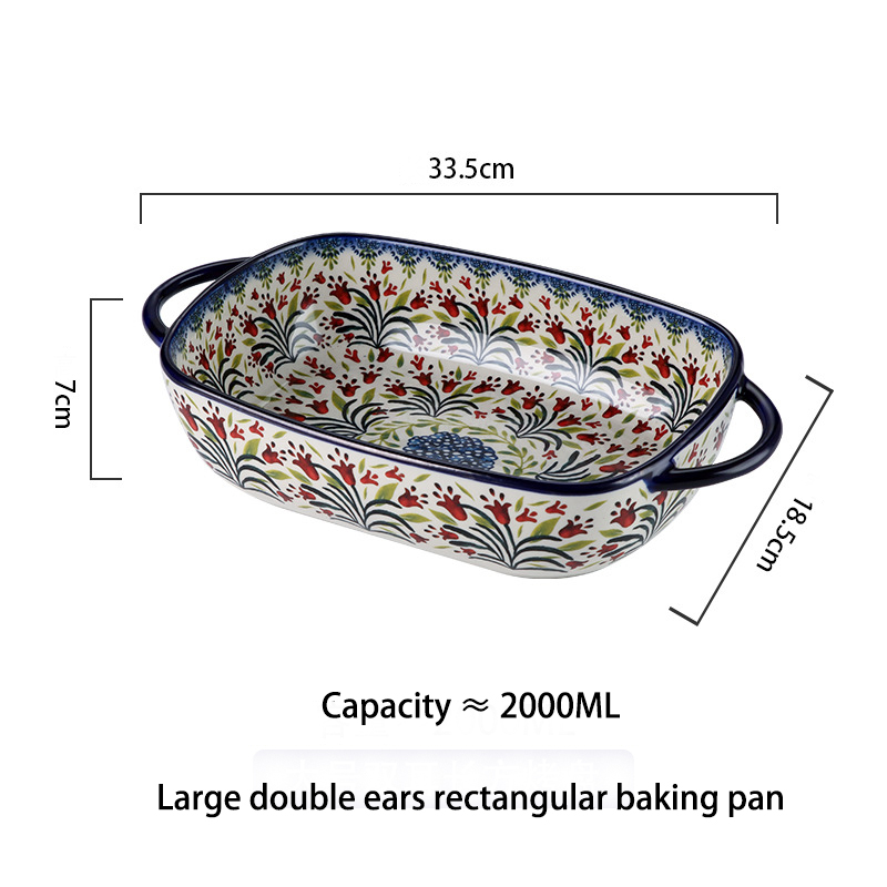 Piatto da forno grande blu