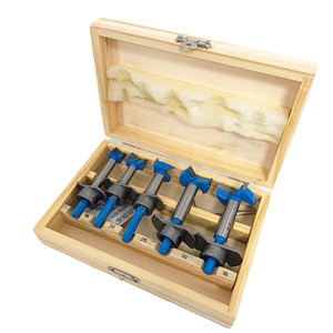 Juego de brocas perforadoras para carpintería, 5 piezas, de carburo de tungsteno y acero de aleación, juego de brocas de precisión para trabajar con bisagras de puertas de gabinetes - Product Image 1