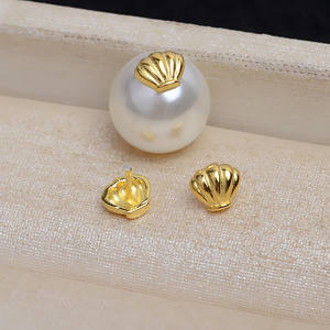 Wenchi Five S925 Argent Perle à trou traversant en forme de petite coquille, nouvelle référence 4410, matériaux semi-finis pour accessoires de bijoux DIY - Product Image 3