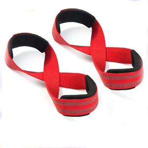 2026 Wholesale Neoprene Padded Power Lifter Wrist Figure 8 Lifting Straps Heavy Duty <b>ABS</b> Material for Fitness Workout Deadlift - Product Image 1