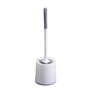 Toilet Brush Set With Long Handle Durable Round Ergonomic Wall Mounted Bathroom Cleaning Tool White Blue Yellow - Product Image 5
