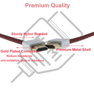 OEM Venta caliente de alta velocidad de nylon trenzado chapado en oro móvil HDMI VIDEO <span class=keywords><strong>4K</strong></span> <span class=keywords><strong>cable</strong></span> para portátil Monitor PS5, PS4, <span class=keywords><strong>Xbox</strong></span> <span class=keywords><strong>One</strong></span>. - Product Image 5