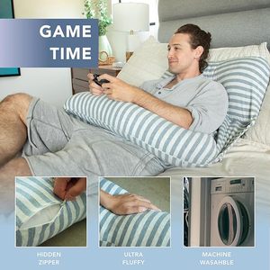 Gối mang thai, gối toàn thân hình chữ <span class=keywords><strong>U</strong></span>-Áo bông có thể tháo rời-Mặt Trăng Bạc - Product Image 4