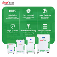 Batterie solaire lithium-ion 48V 51.2V à cellules séparées, compatible CAN, compatible réseau hybride, 100AH/200AH/300AH/628AH pour l'Afrique