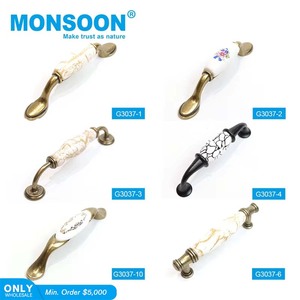 Poignées de meubles en zamac de style contemporain, décoratives pour la maison, classiques, en céramique, pour tiroir, armoire de cuisine, <span class=keywords><strong>porte</strong></span> - Product Image 1