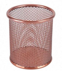 Porta Brochas de Maquillaje para Tocador, Organizador de Cosméticos de Metal Color Oro Rosa, Porta Lápices de Cejas, Porta Bolígrafos, Colección de Organizadores de Almacenamiento de Cosméticos - Product Image 1