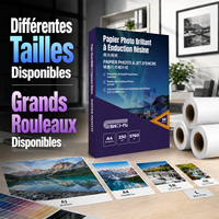 Papier photo couché brillant A6 en vrac pour impression jet d'encre