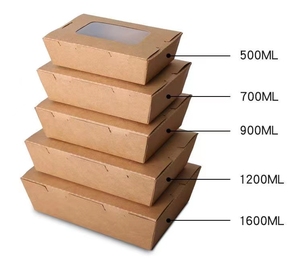 Thân Thiện Với Môi Dùng Một Lần Màu Nâu Nghệ Thuật Giấy Bánh Hamburger Hộp Hình Chữ Nhật Thiết Kế Phân Hủy Sinh Học Gói Tái Chế Vật Liệu Cho Bé Hộp - Product Image 4