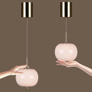 Lámpara Colgante LED de Cristal Opal Redondo, Iluminación Interior de Lujo para Casa, Hotel, Villa, Personalizable, 3000K, de Fábrica - Product Image 2