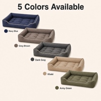 Canapé-lit pour animaux de compagnie en tissu Oxford imperméable, résistant aux rayures, en coton PP haute résilience, facile à nettoyer, base antidérapante, vente en gros OEM