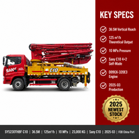 Camion pompe à béton d'occasion Sany 37m C10 4x2, 2025, 23000kg, Pompes à béton Sany SY5230THBF, Prix compétitif, Exportation