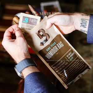 Fabricant d'emballages de cigares à tabac en plastique à zip-lock personnalisés Contrôle de l'humidité bidirectionnel Humidificateur Humidificateur Humidor Pouch Bag - Product Image 4