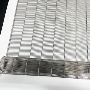 Bande transporteuse en treillis <span class=keywords><strong>m</strong></span>étallique en acier inoxydable 304 de taille personnalisée à <span class=keywords><strong>double</strong></span> tranchant avec serrures libres - Product Image 1