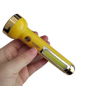 Günstige Mini tragbare Handheld Kunststoff USB wiederauf ladbare LED Taschenlampe Taschenlampe mit Seiten licht