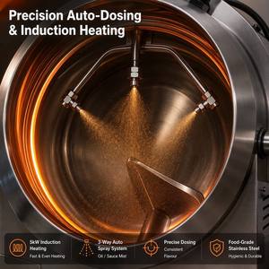 Máquina Profesional de Cocina Electromagnética de 5000W con Pantalla Táctil Inteligente de 7 Pulgadas, Robot de Cocina Automático para Restaurante - Product Image 4